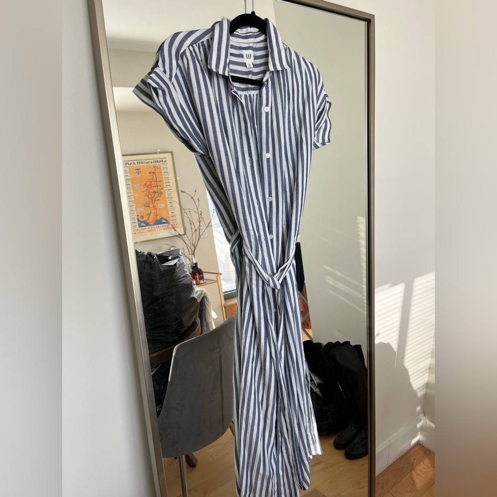 Gap Blue and White Stripe Dress
